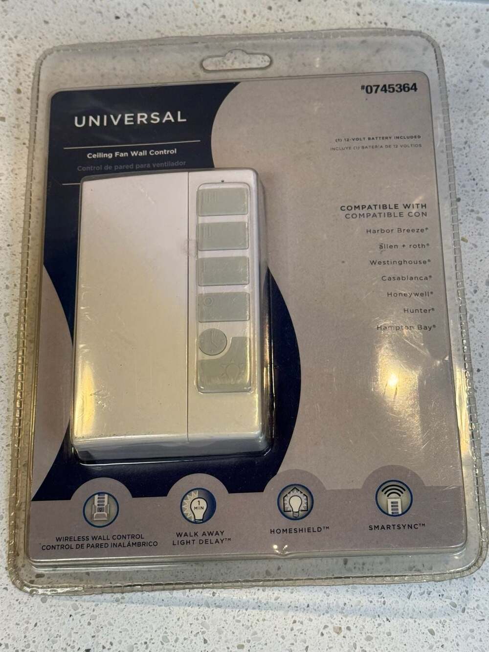Harbor Breeze Universal Ceiling Fan Wall Control #41177 / #0745364